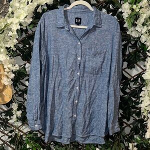 GAP Blue Button-Up Shirt